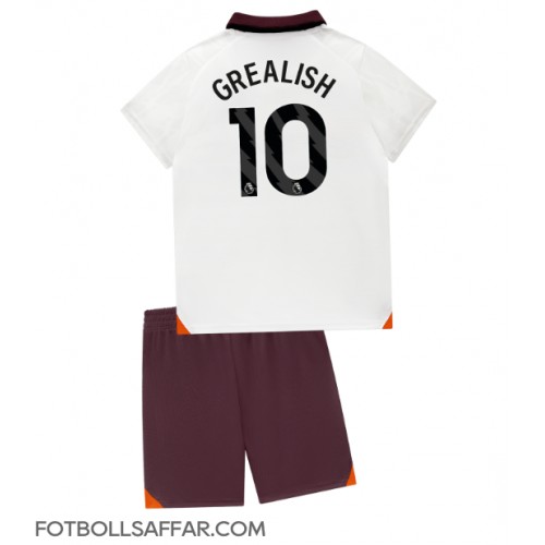 Manchester City Jack Grealish #10 Bortadräkt Barn 2023-24 Kortärmad (+ Korta byxor)